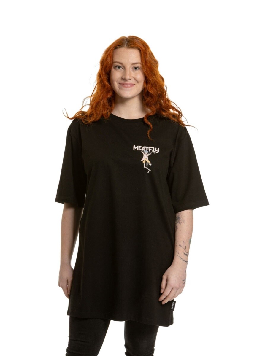 Dámské tričko meatfly rory černá/bílá xs