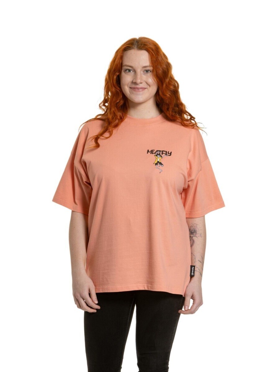 Dámské tričko meatfly vexey korálová xs