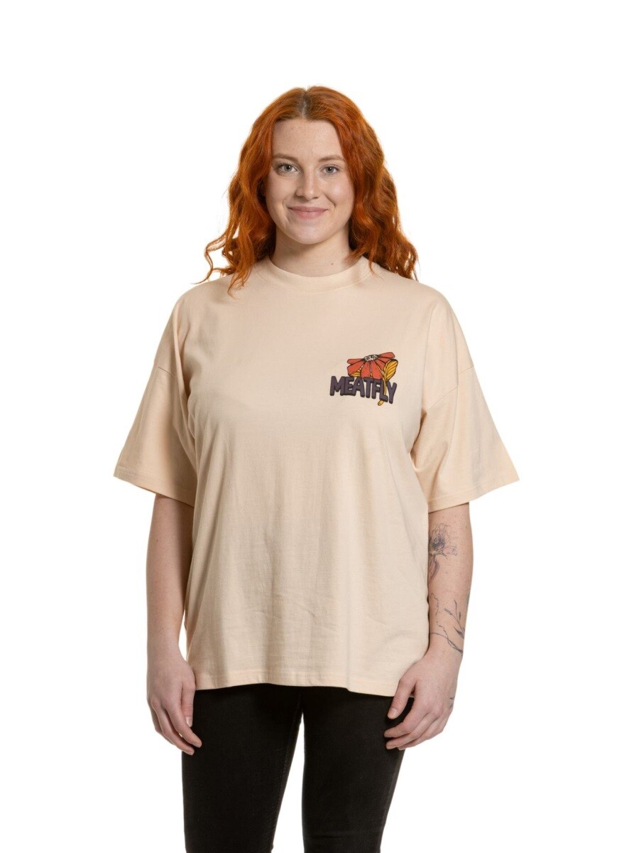 Dámské tričko meatfly vexey béžová/květiny xs