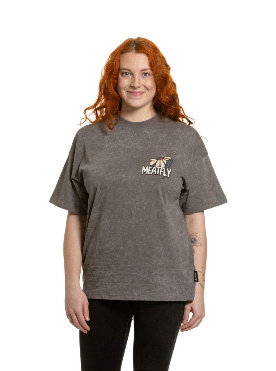Dámské tričko meatfly vexey šedá/květiny xs