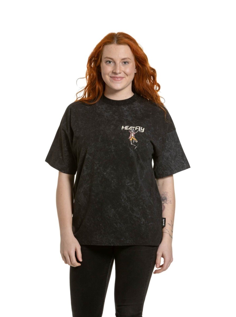 Dámské tričko meatfly vexey černá/bílá xs