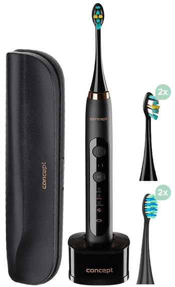 Concept Sonický zubní kartáček s cestovním pouzdrem PERFECT SMILE, black ZK7011