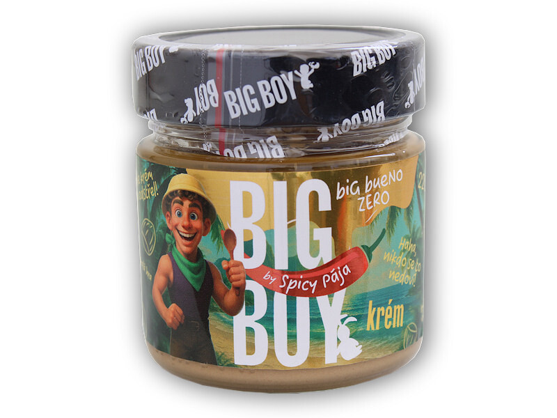 BigBoy Spicy Pája Big Bueno zero jemný lískový krém s březovým cukrem 220g