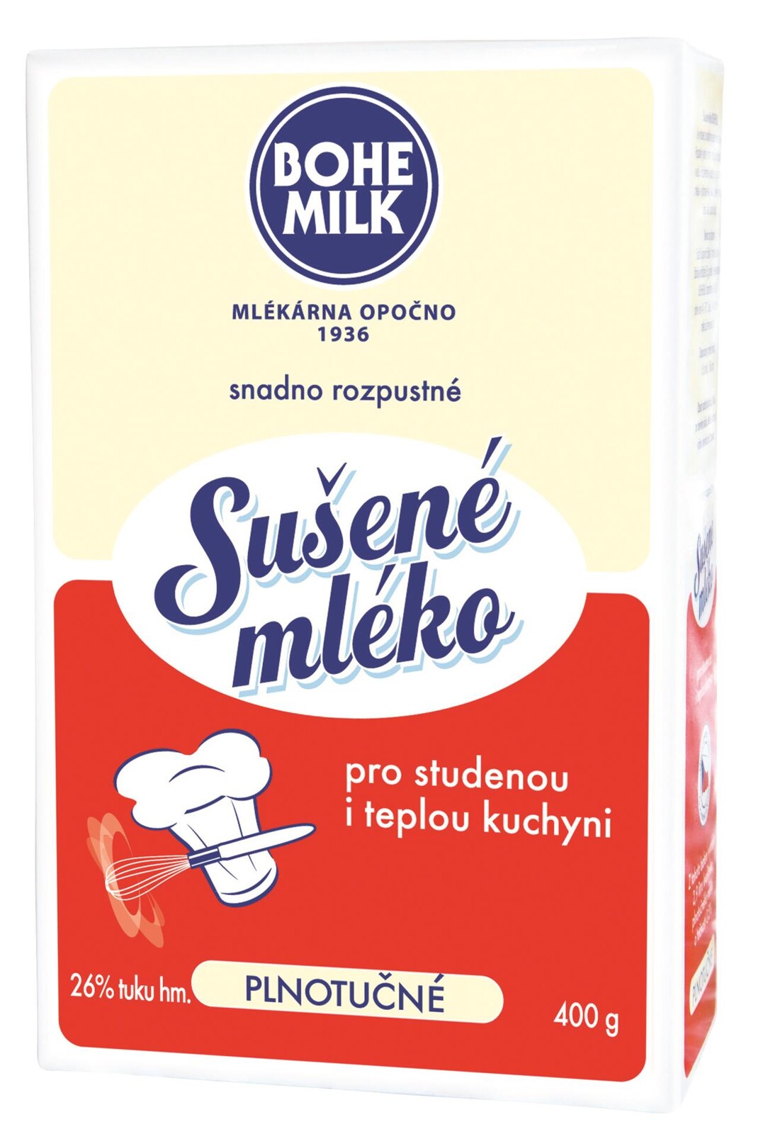 Sušené mléko Bohemilk - 26 %, plnotučné, 400 g