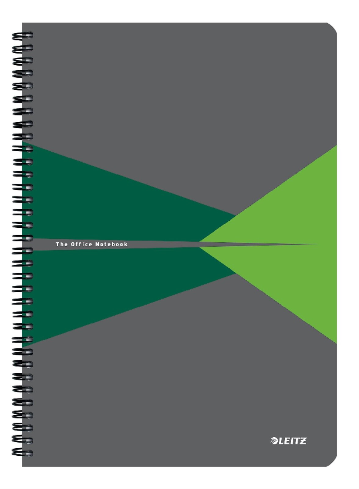Kroužkový blok Leitz Office A4 linkovaný -  zelený, 90 listů