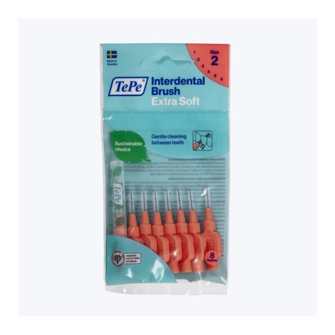 TePe Extra soft mezizubní kartáčky 0,5 mm, světle červené 8 ks