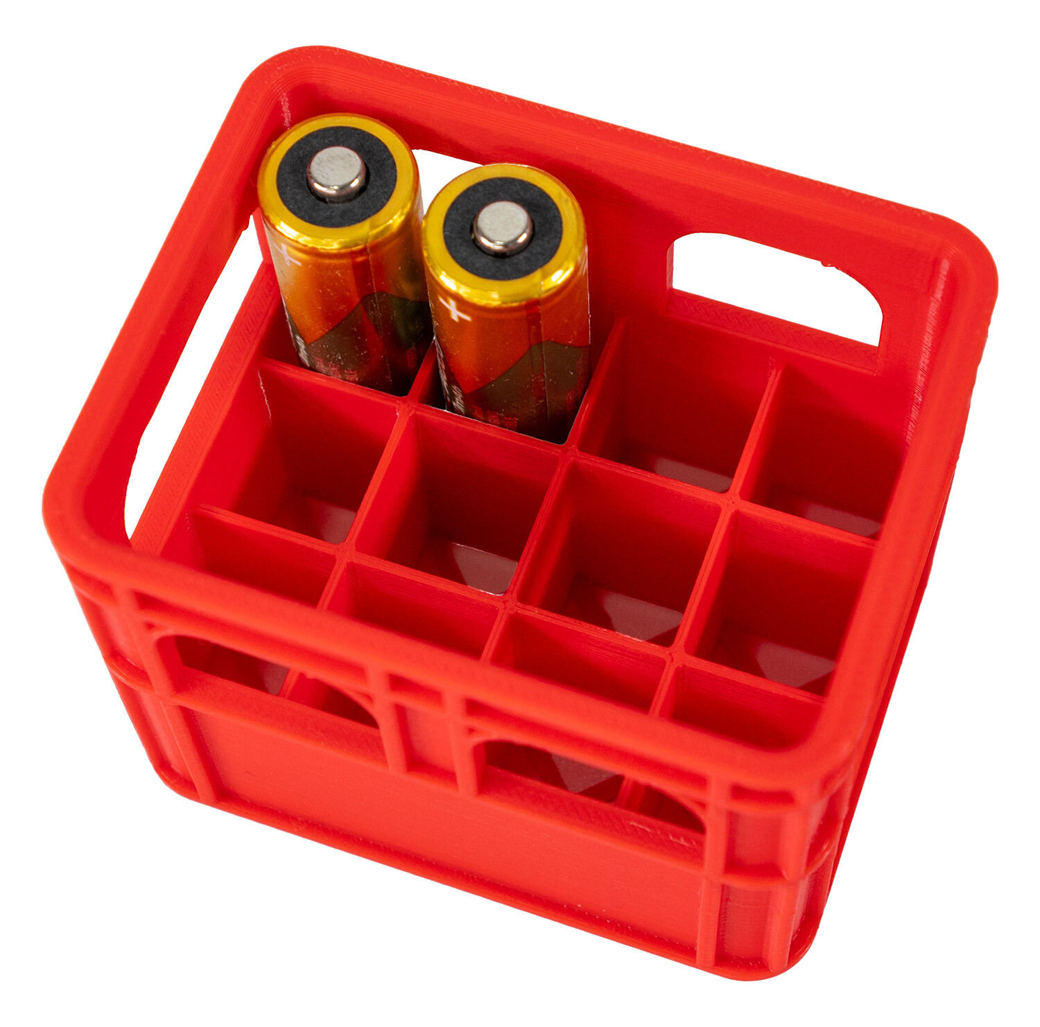 PIX Originální organizér na tužkové baterie AA - přepravka - červená (na vybité baterie)