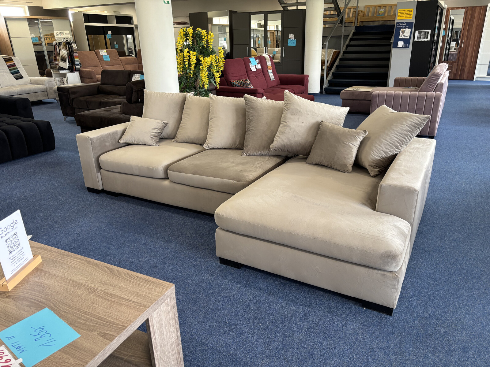 Sedací souprava Gabon - pravá varianta - šedá látka