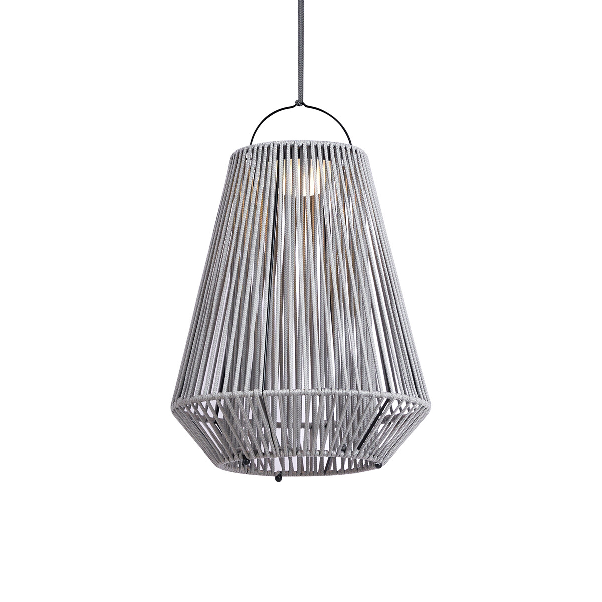 Bohemian stolní lampa šedá vč. LED 3-stupňové stmívatelné IP54 solární dobíjecí - Duca