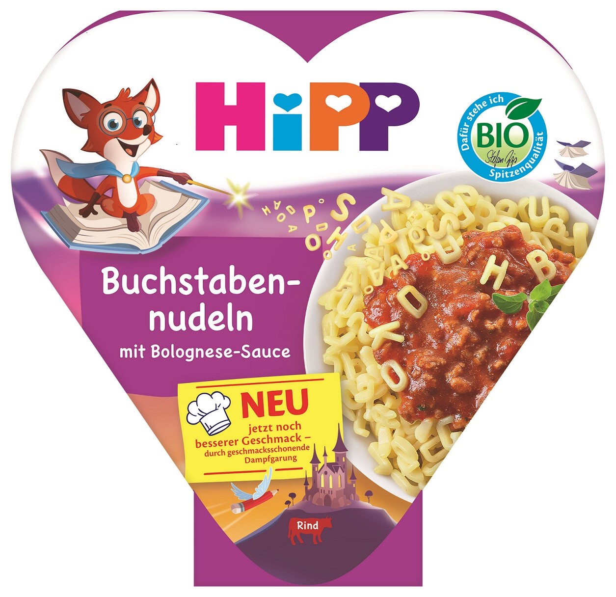 HIPP BIO Písmenkové těstoviny s boloňskou omáčkou 250 g