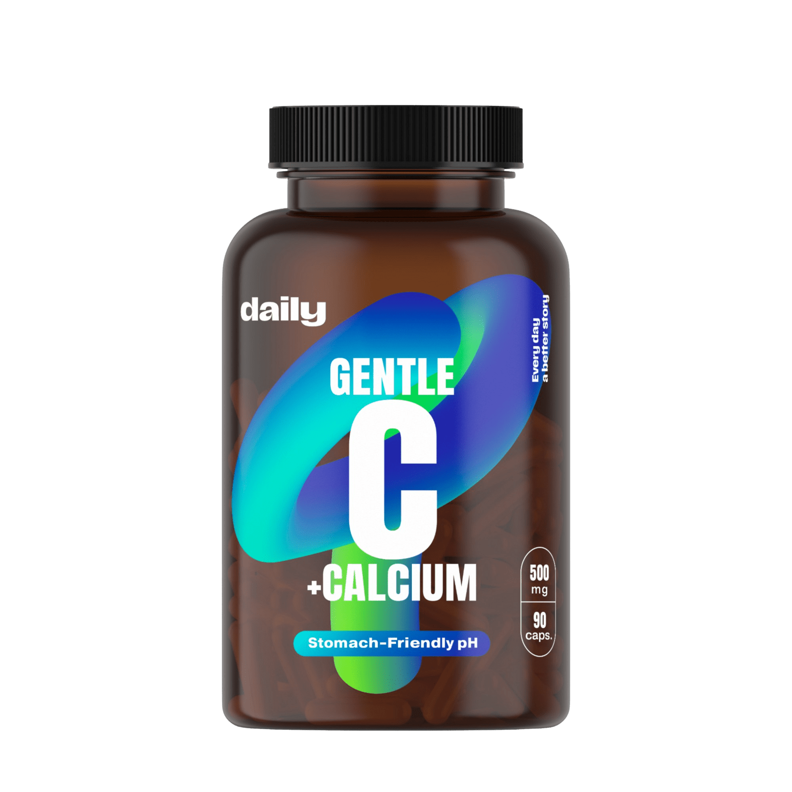 DAILY Gentle C + Calcium 90 kapslí