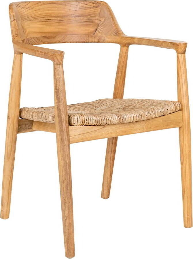 Jídelní židle s područkami z masivního dřeva v přírodní barvě Getafe – House Nordic