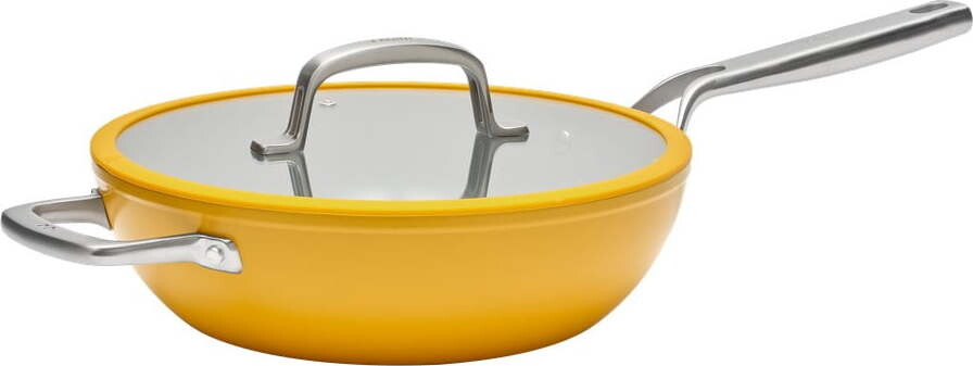 Wok hliníková pánev s poklicí/s nepřilnavým povrchem ø 28 cm Meda 3.0 – FABINI