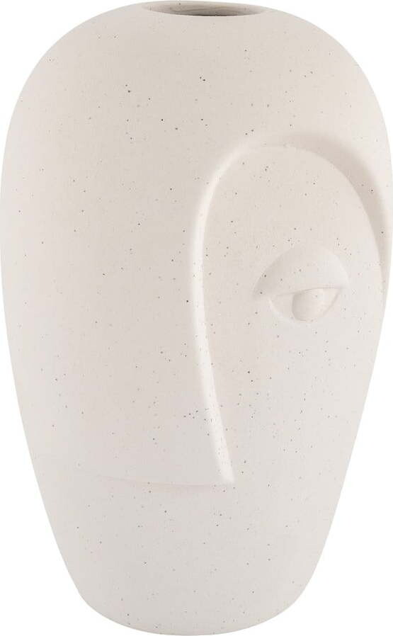 Krémová keramická váza (výška 19,5 cm) Face – House Nordic