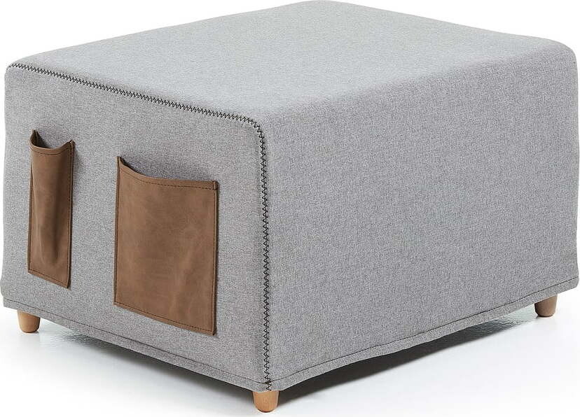 Šedý rozkládací puf Kave Home Kos, 70 x 180 cm