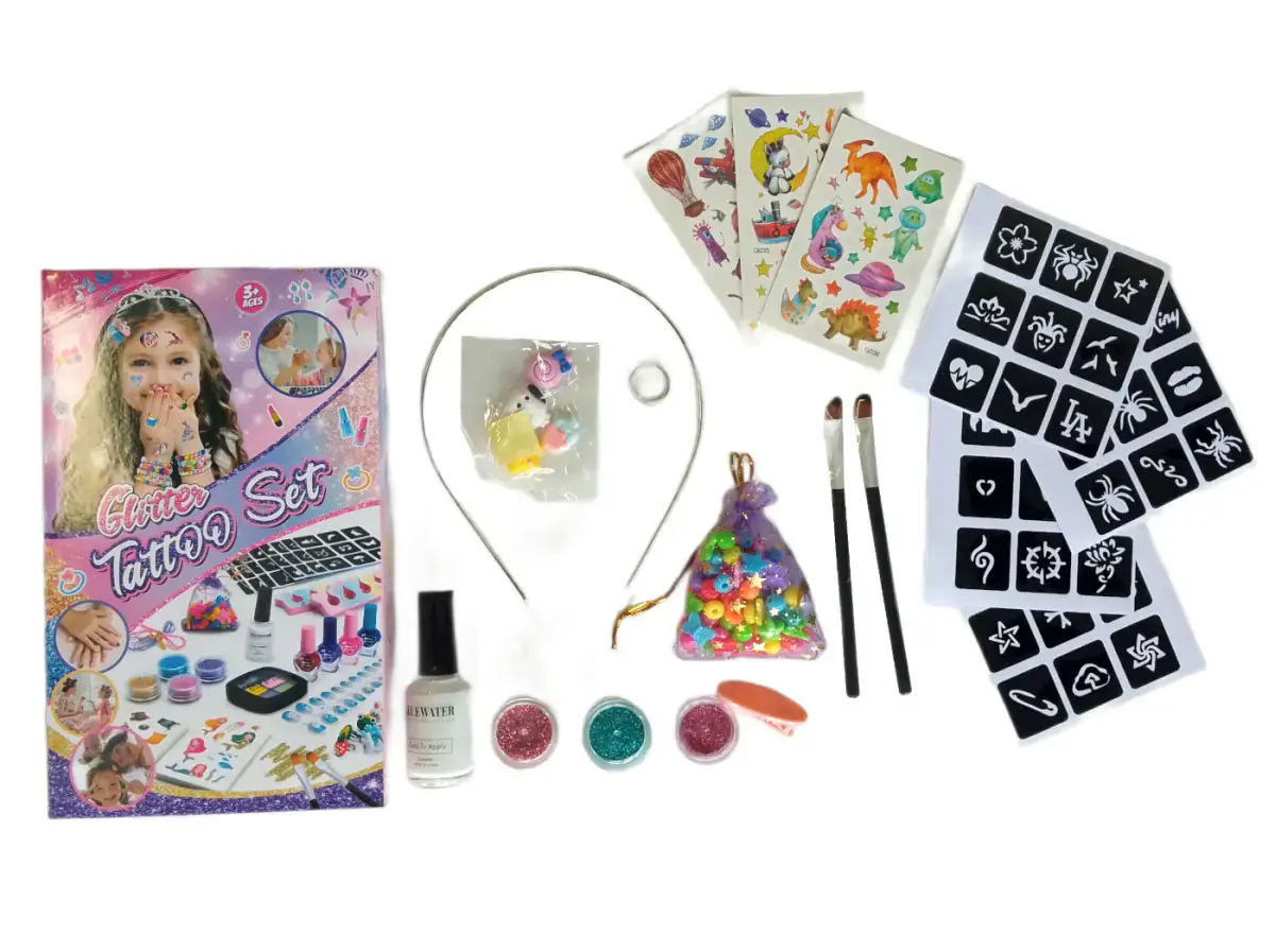 Toybit Sada tetování Glitter se šperky a nálepkami KRTB2221