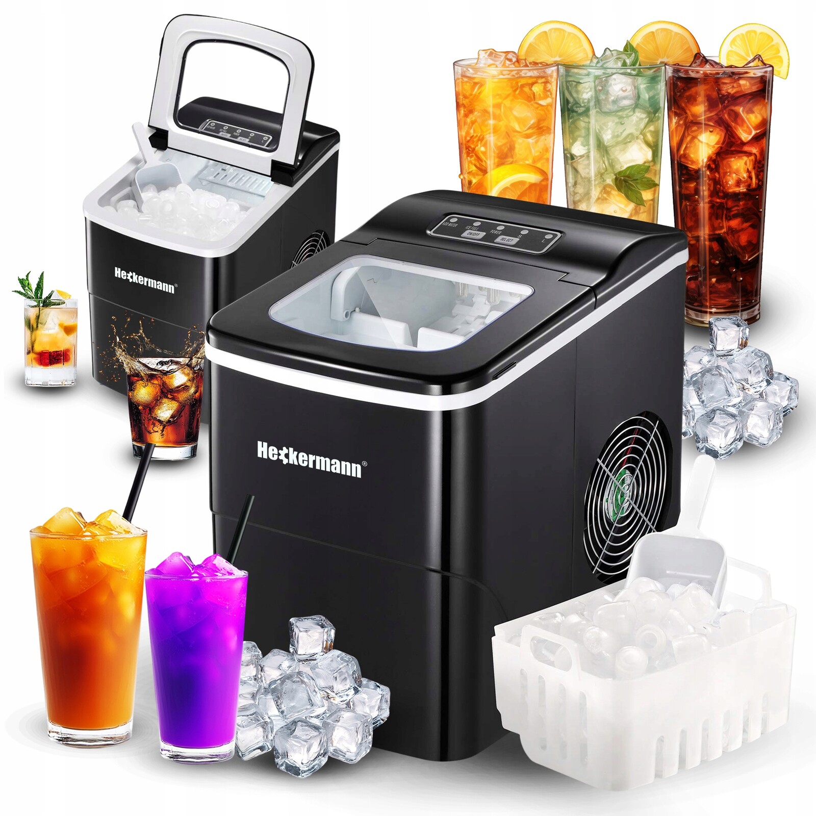 Kostkovač Ledu Domácí Stroj Kostek 12kg Expresní Led Na Nápoj 120W