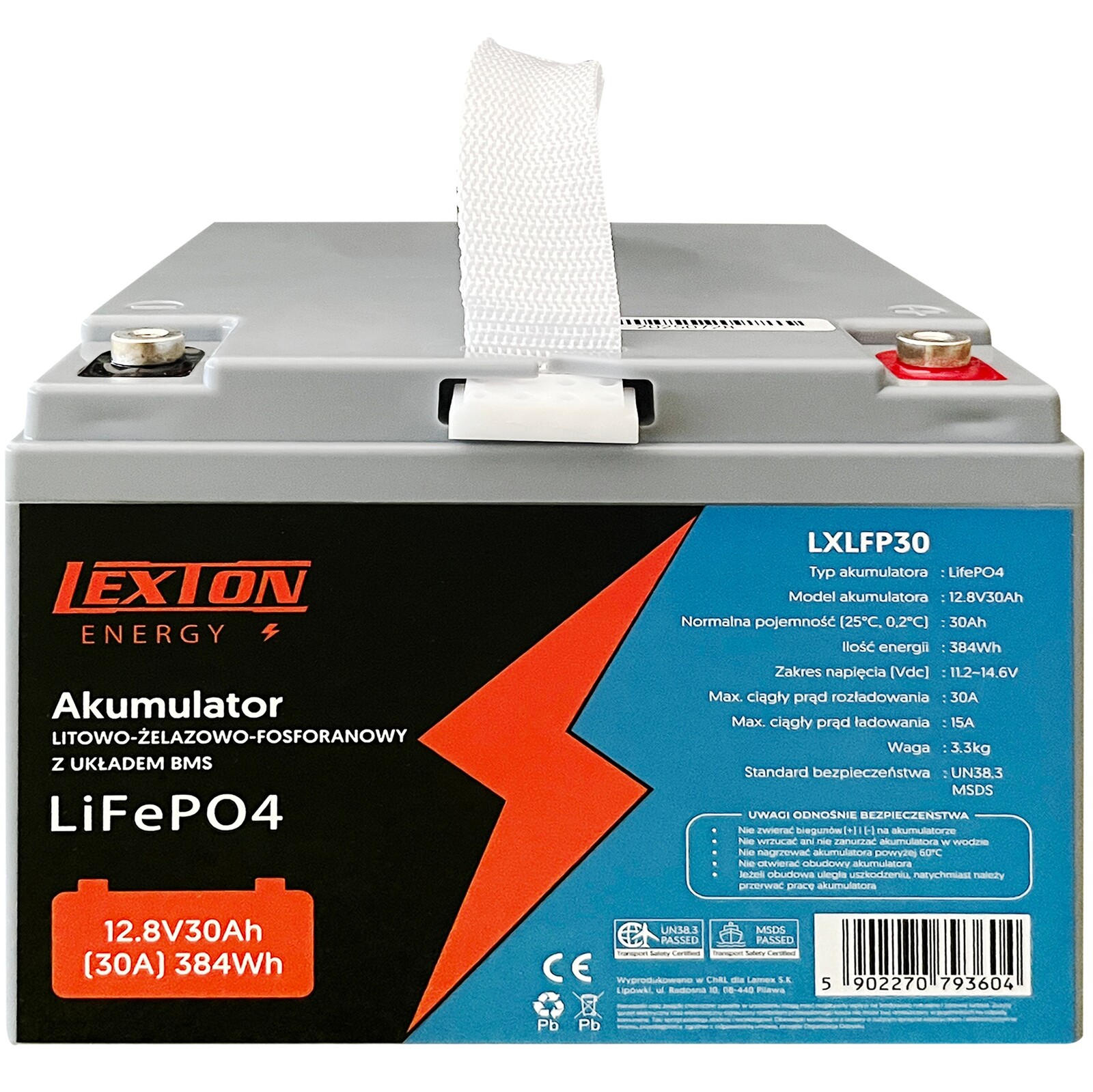 Akumulátor 12V 30AH LiFePO4 Bms Pro Loď Kampera Panelů Fotovoltaika