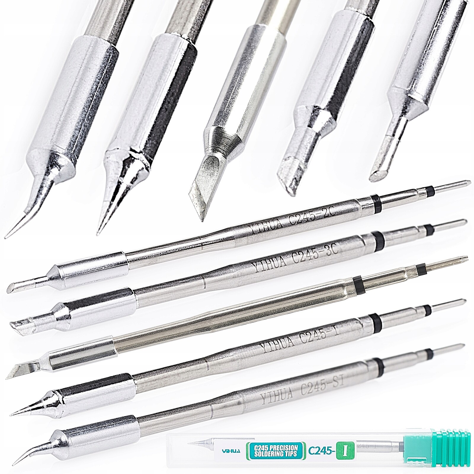 Sada 5 Hrotů Pro Pájení Yihua C245 T245, modely 3.2K A Is 2C 3C