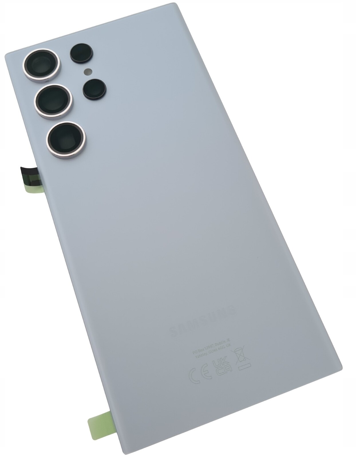 Org Klapka Originální zadní zadní kryt pro Samsung Galaxy S23 Ultra S918 modrá