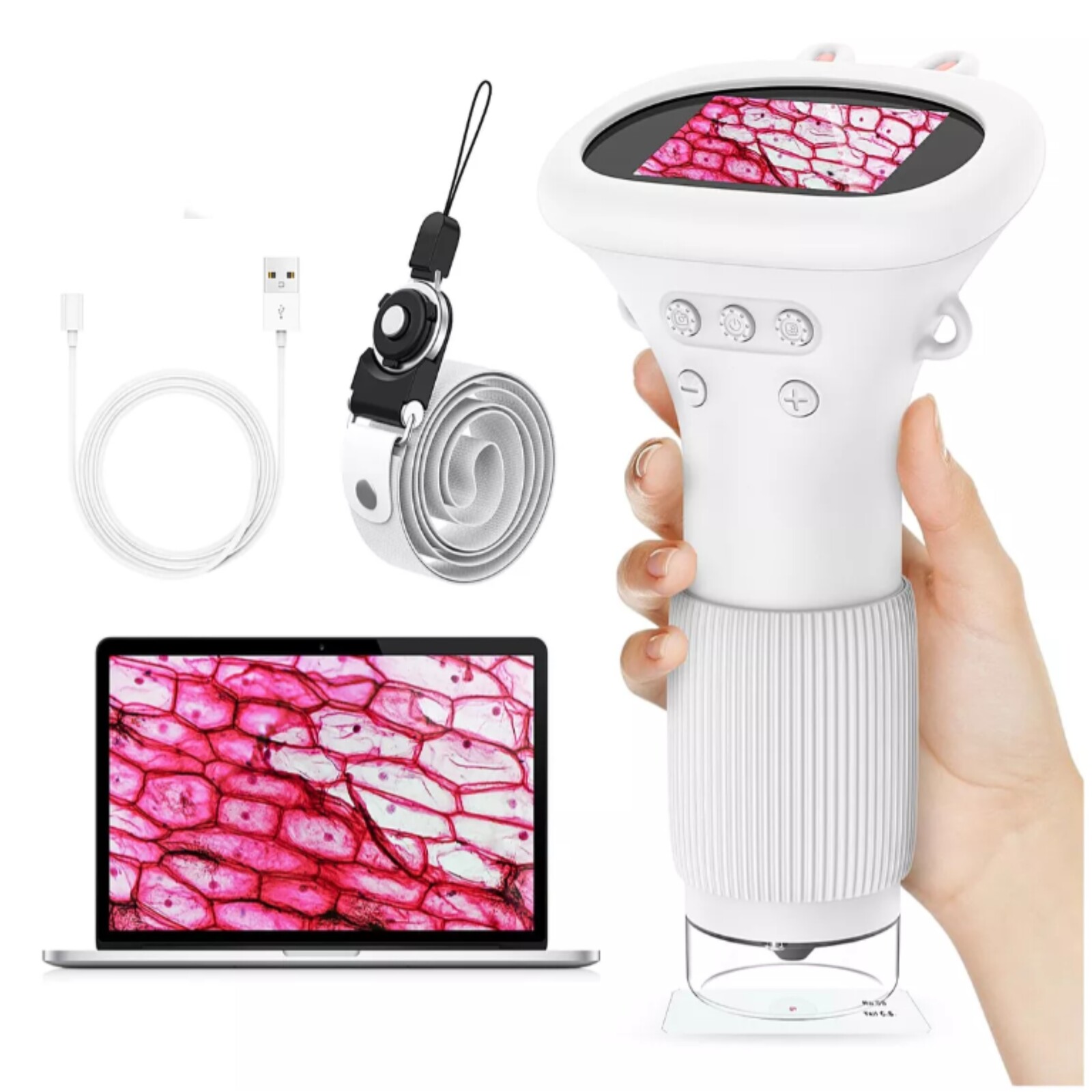 Digitální kapesní optický mikroskop pro děti s Led přiblížením 1000x Hd