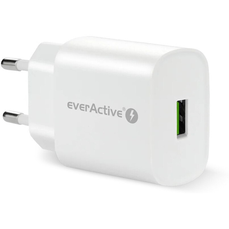 Síťová nabíječka 230V Everactive SC-250Q 1xUSB-A 18W bílá