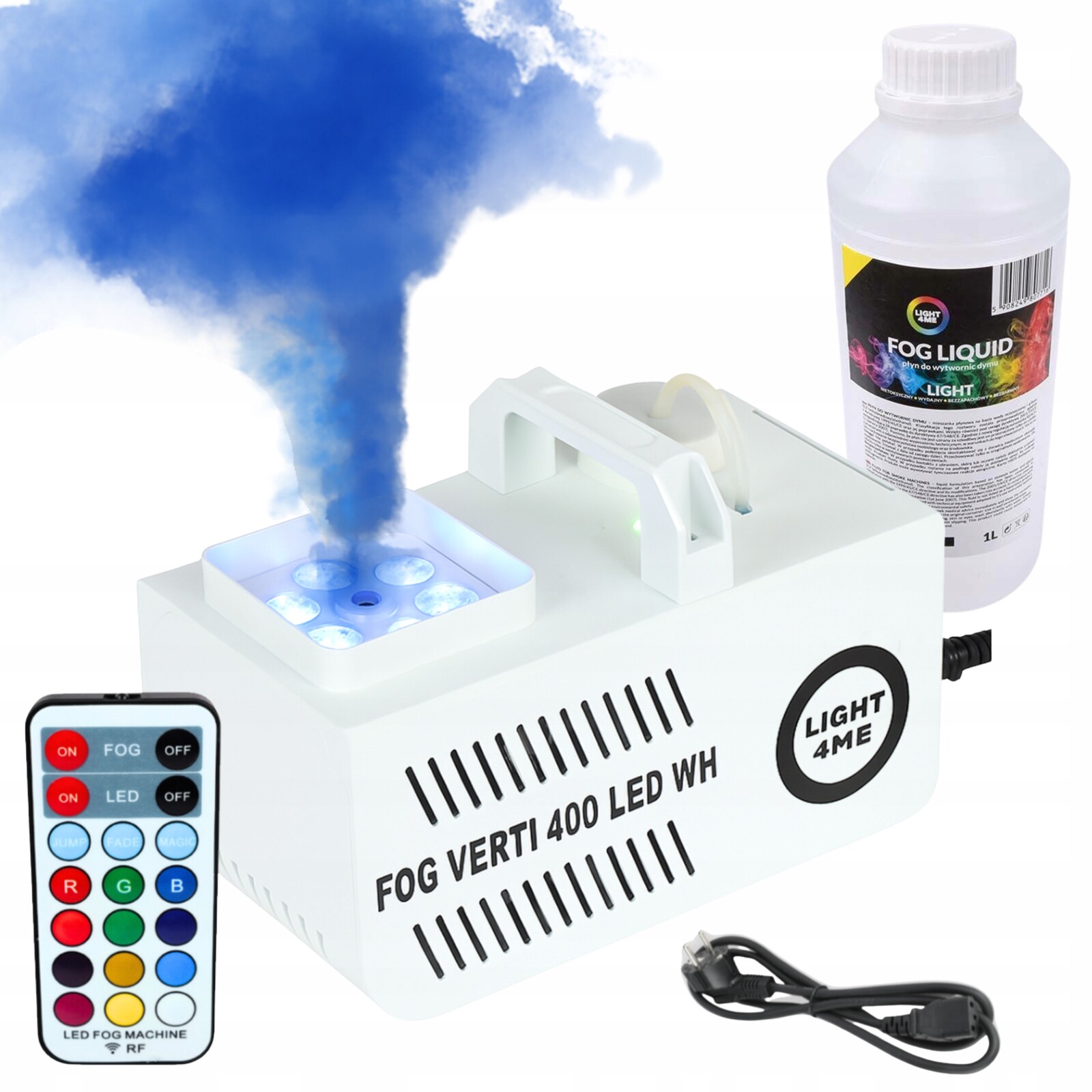 Generátor Vertikálního Kouře, Mlha, Výkonný Kouřový Přístroj, 8 Led Rgbw Diod, Dálkové Ovládání Kapalina