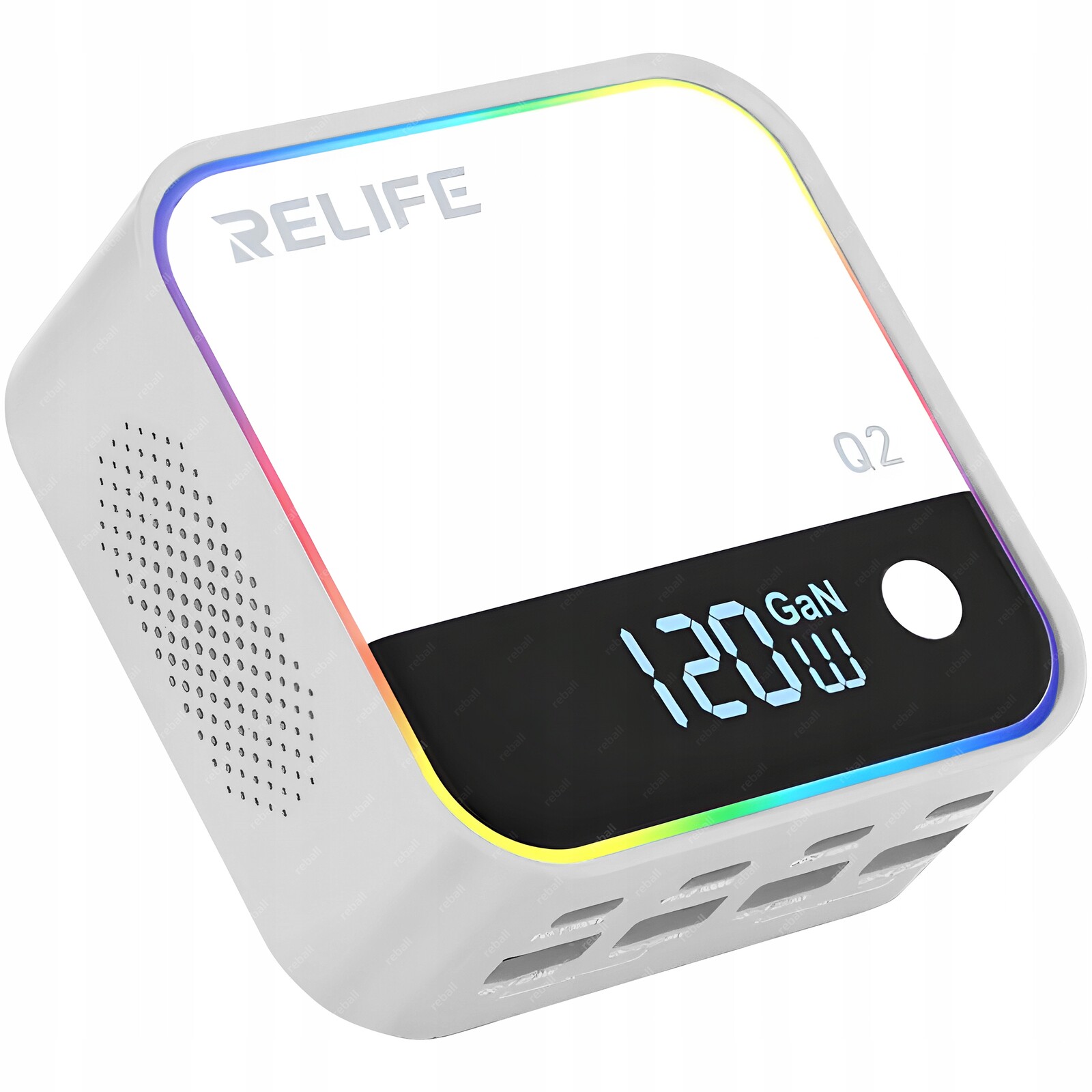 Univerzální Digitální Nabíječka Usb-c 120W Relife Q2, Výkonná, 8 Portů Pd Qc LCD