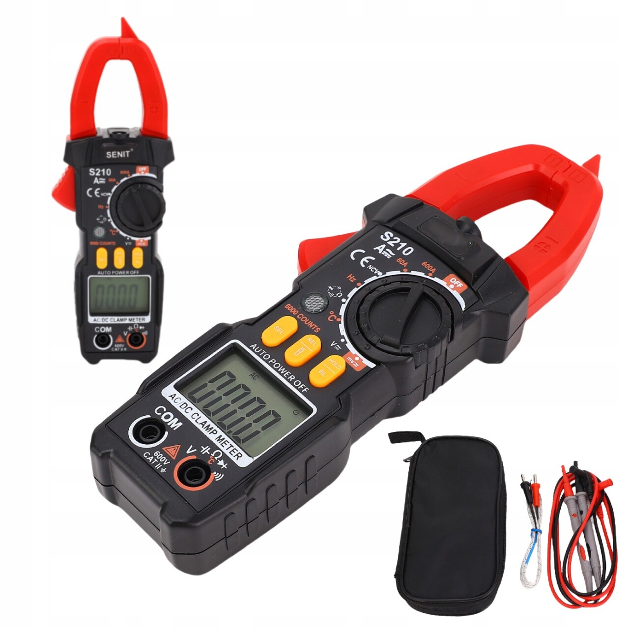 Digitální Tester Klešťový Měřič Ac DC Svítilna Multimetr Příslušenství