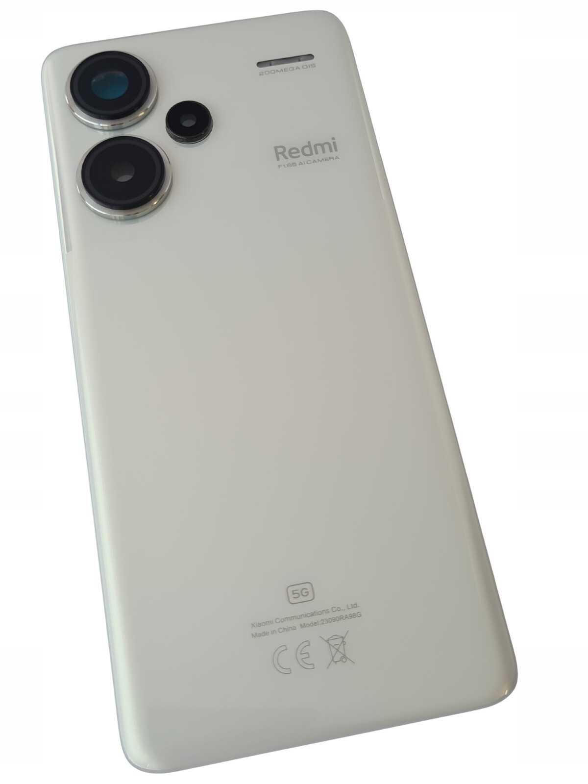 Org Klapka Originální zadní zadní kryt pro Xiaomi Redmi Note 13 Pro+ 5G, bílá