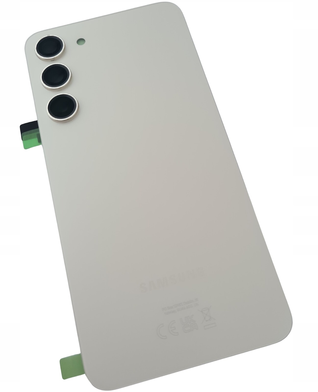 Org Klapka Originální zadní zadní kryt pro Samsung Galaxy S23+ Plus S916 krémová