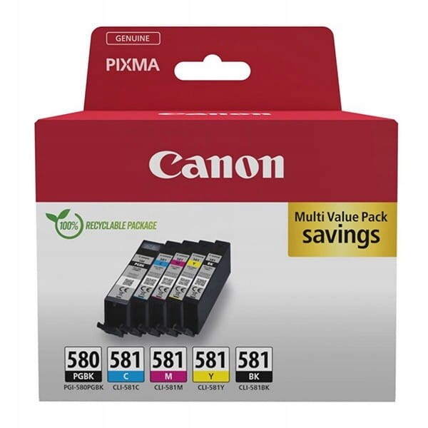 Canon originální inkoust inkoust PGI-580 PGBK/CLI-581 Cmyk, 2078C008, Cmyk,