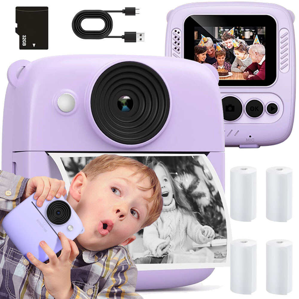 Aparat Fotograficzny Dla Dzieci Cyfrowy Natychmiastowy Z Drukarką 32GB