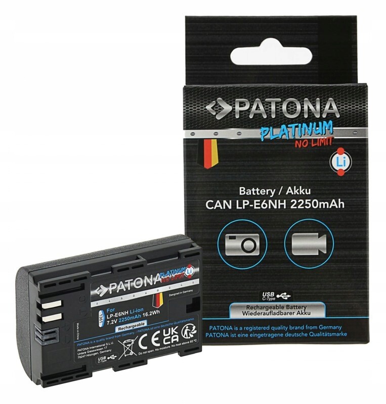 Akumulátor Patona Platinum Canon LP-E6NH s Usb-c