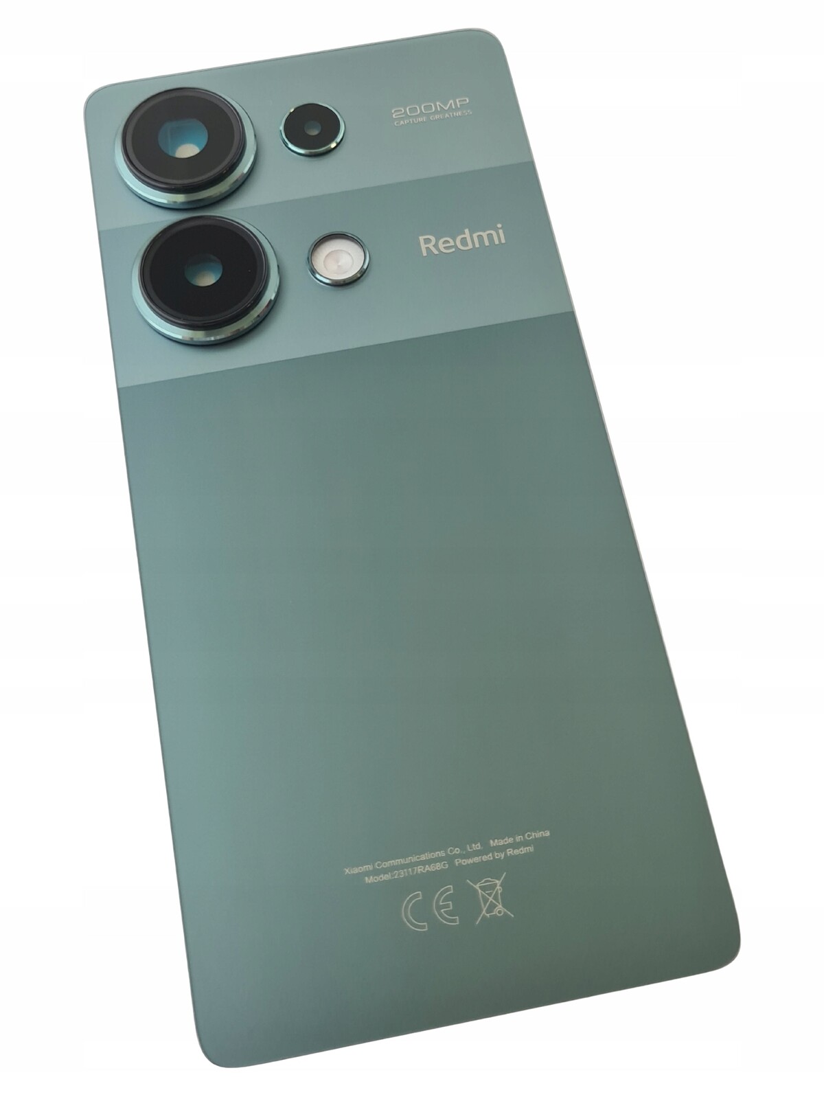 Org Klapka Originální zadní zadní kryt pro Xiaomi Redmi Note 13 Pro 4G, zelená