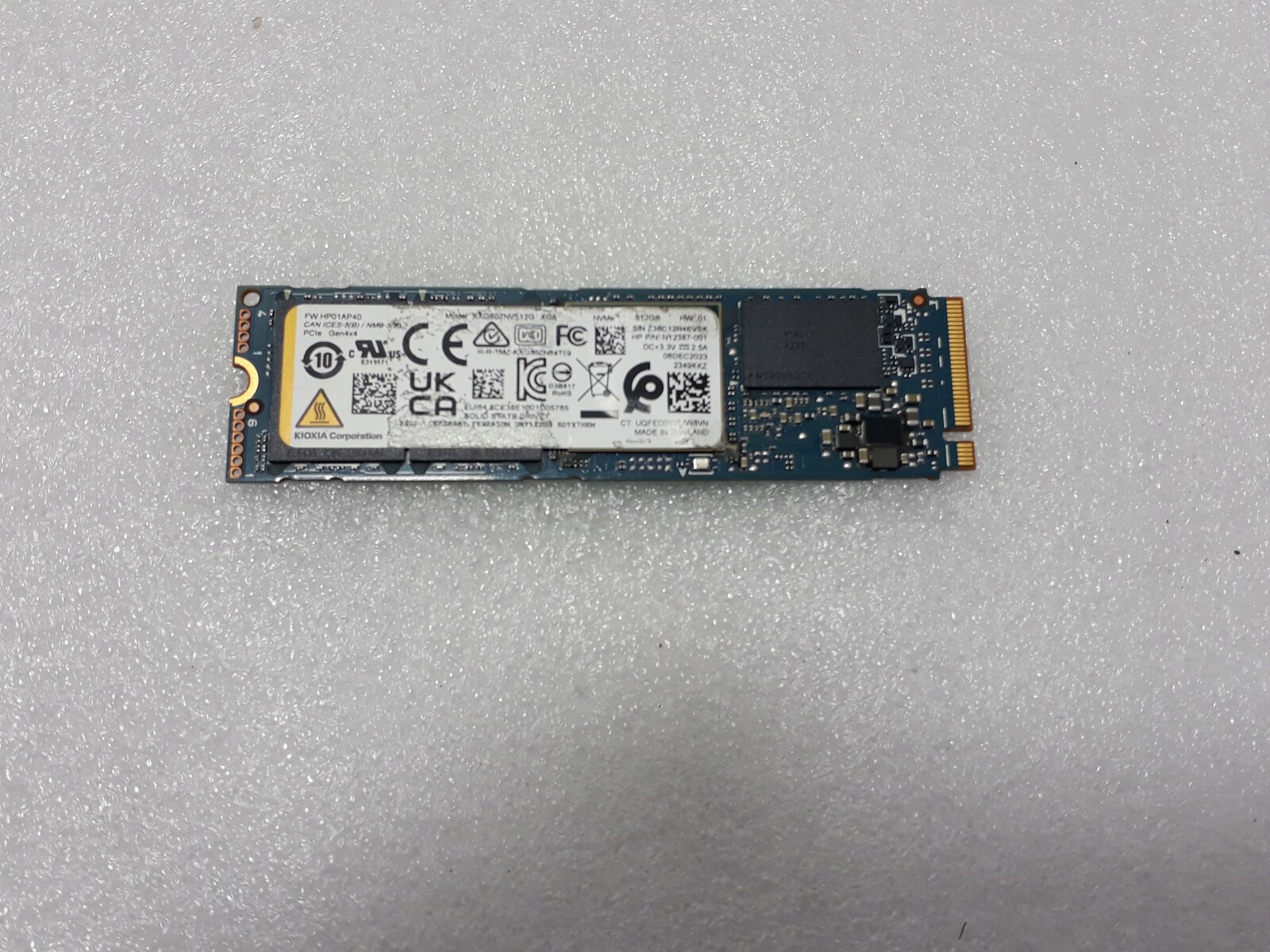 Ssd disk Kioxia KXG80ZNV512G 512GB M.2 PCIe