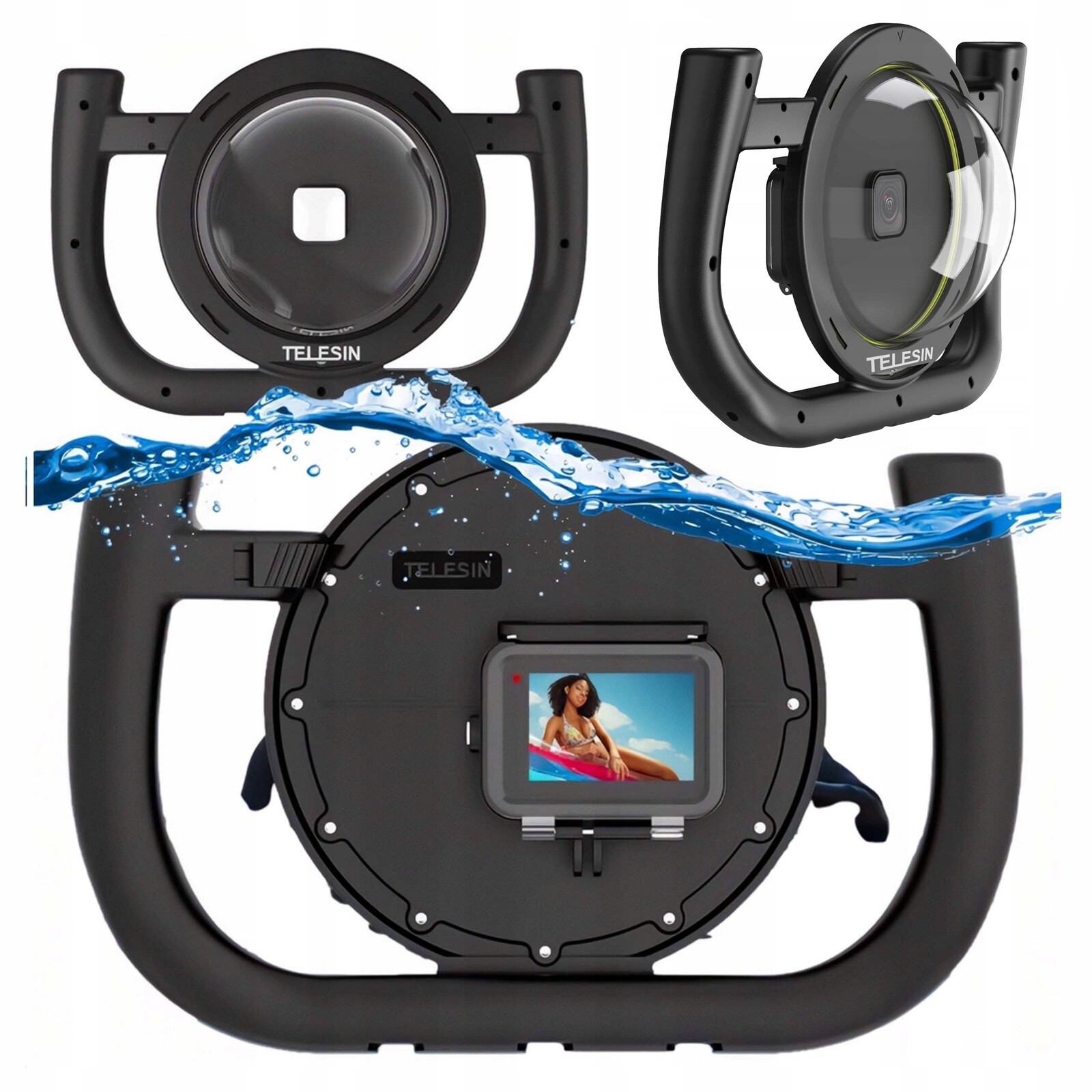 Příslušenství pro GoPro 13 12 11 10 9 Vodotěsné pouzdro Vodotěsný port Dome