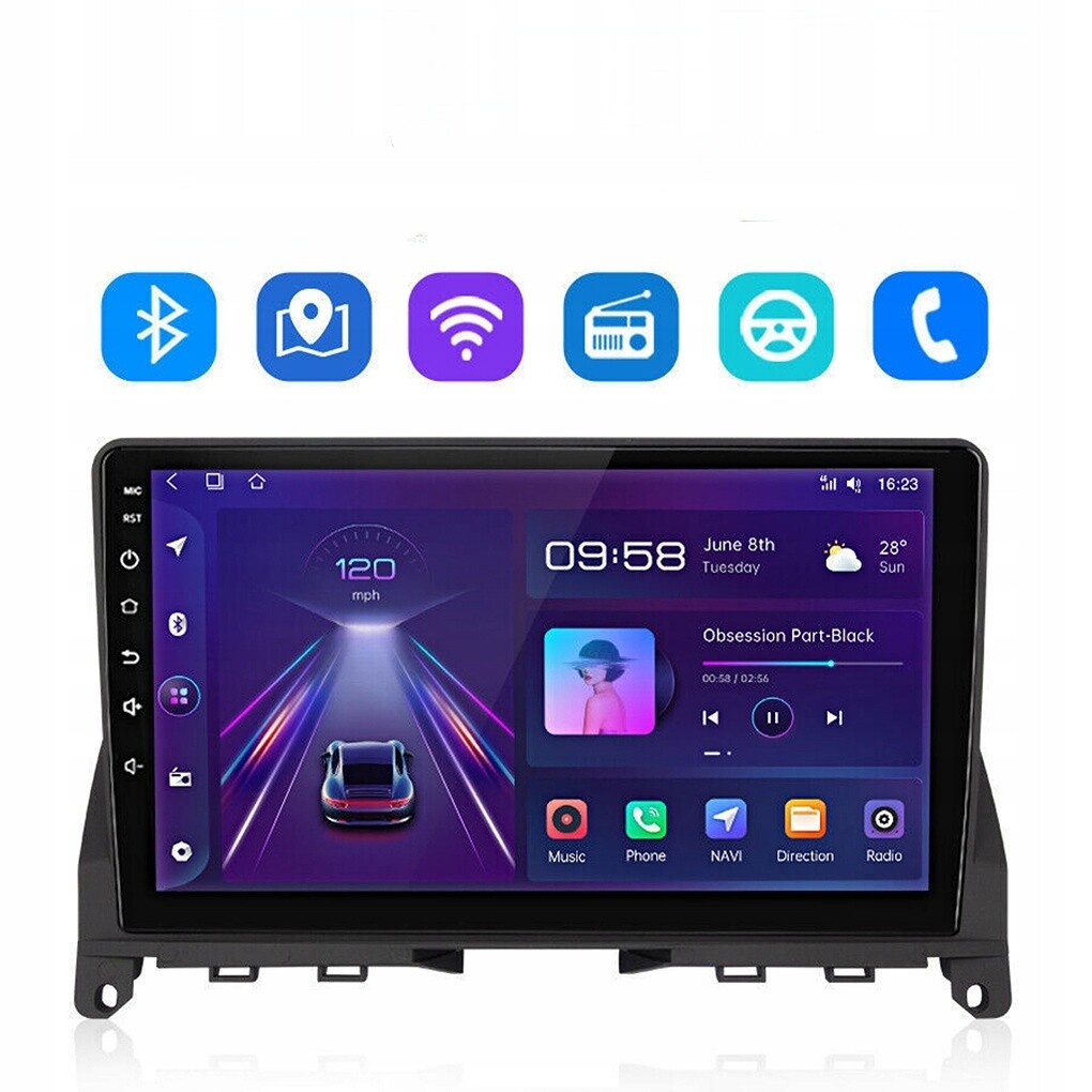 Automobilové rádio pro Mercedes Benz třídy C W204 S204