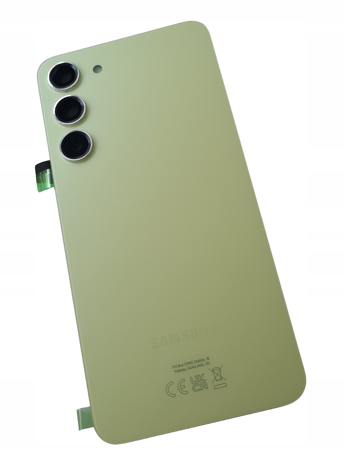 Org Klapka Originální zadní zadní kryt pro Samsung Galaxy S23+ Plus S916 limetková