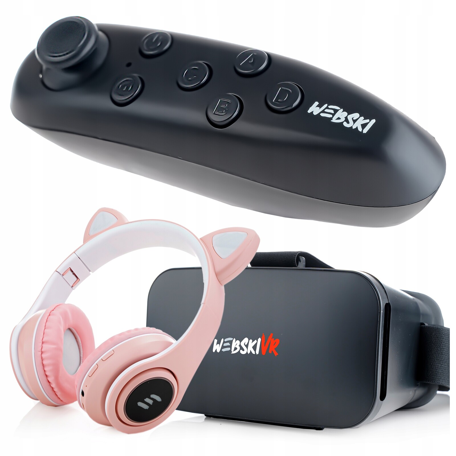 Virtuální Realita Brýle Vr 3D 360 Pro Telefon S Sluchátkem A Ovladačem