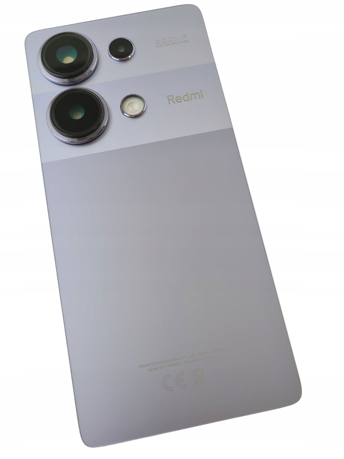 Org Klapka Originální zadní zadní kryt pro Xiaomi Redmi Note 13 Pro 4G, fialová