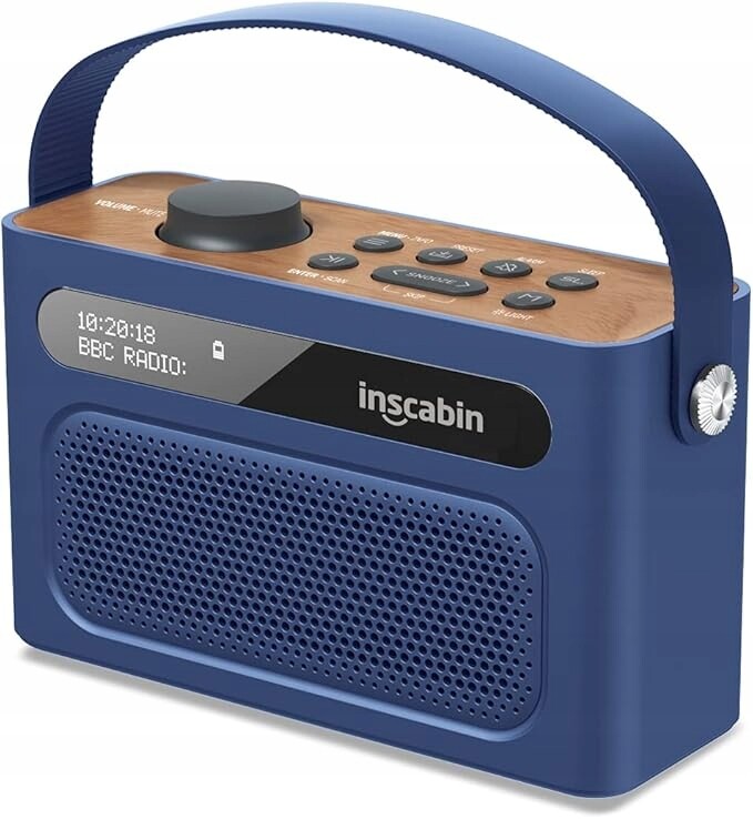 Přenosné bateriové rádio Dab+, Fm Inscabin M60 Modré