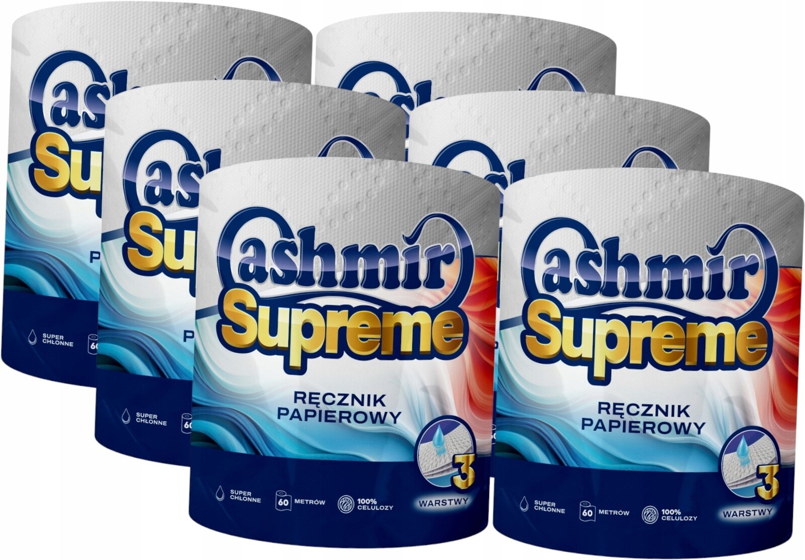 Cashmir Papírový Kuchyňský Ručník 3 Vrstvy 6x300 1800 Listů Výkonný