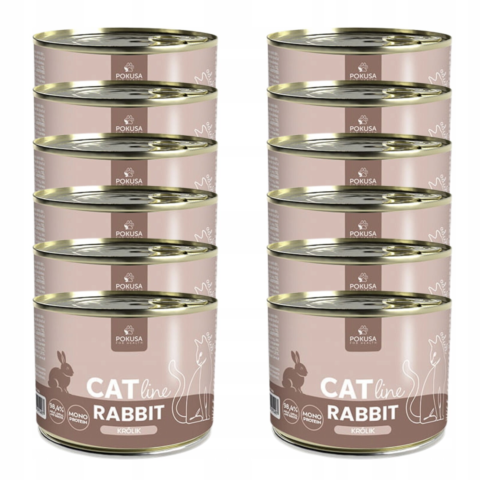 Pokusa CatLine krmivo pro kočky Králík 12x200g Set