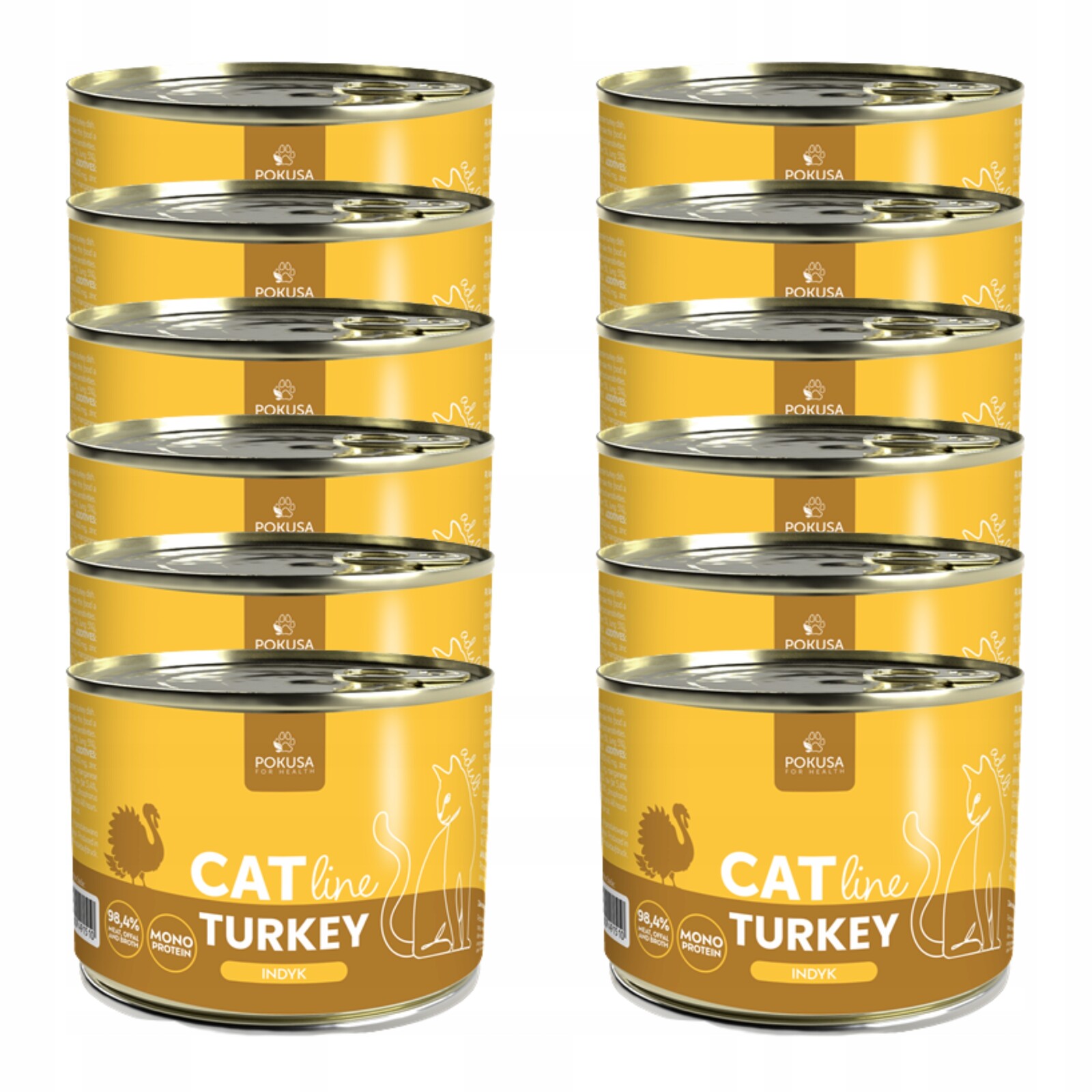 Pokusa CatLine krmivo pro kočky pro kočky Krůta 12x200g Set