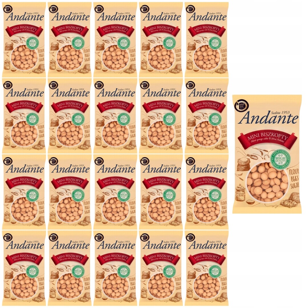 Andante Mini piškoty 120 g x 21 kusů