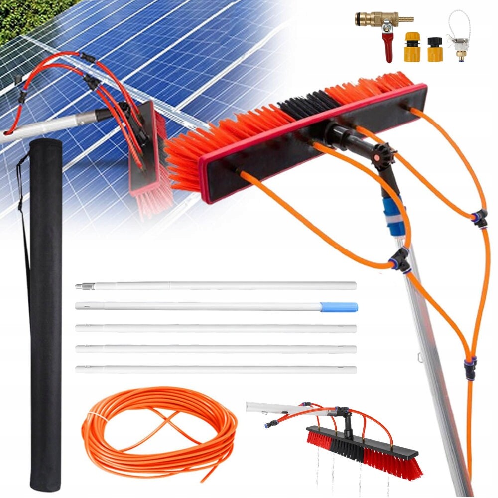 Dlouhý Teleskopický Kartáč Na Mytí Fotovoltaických Panelů 5 M