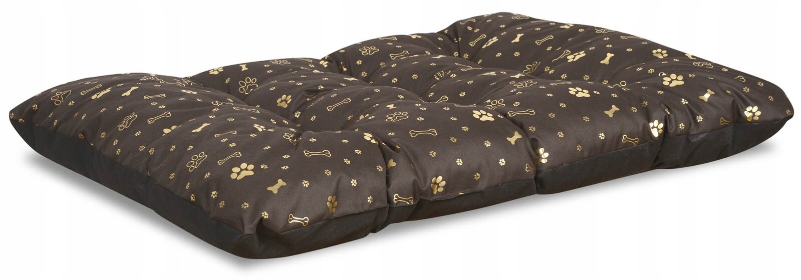 Pelíšek pro psa Vodotěsný Polštář Kosti Zlaté Potah L 100 x 70 cm