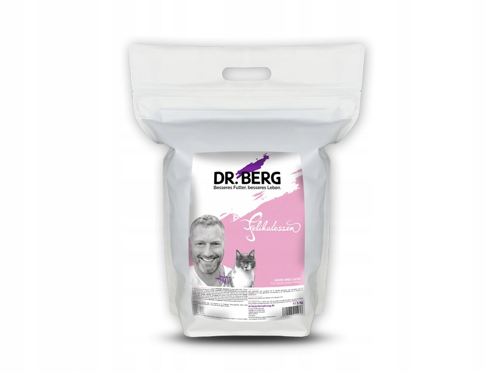 Dr. Berg Felikatessen – kuře a losos pro kočky (5 kg)