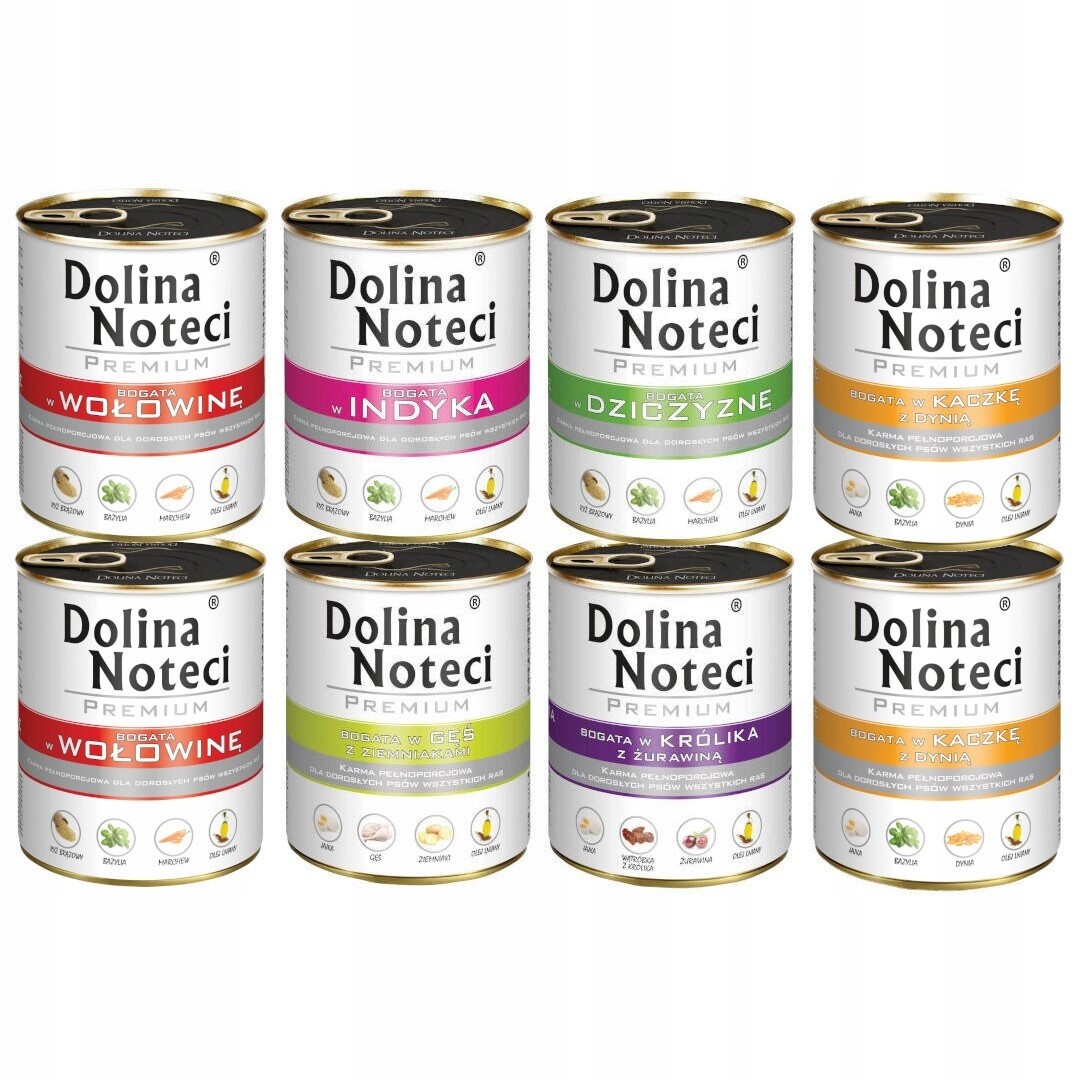 Dolina Noteci Premium Mix 8x800g Vlhké Krmivo pro psy bez kuřecího masa a ryb